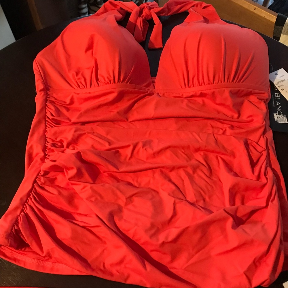 La Bianca orange 2 piece swimsuit